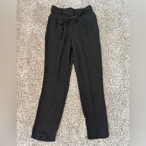 Miss Avenue Black Women's Trousers with Bow Detail
